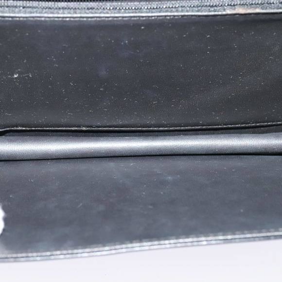 CELINE Shoulder Bag Leather Black Auth 112107